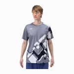 Yonex Sport T-shirt Practice Graphic Print 16748 (100% Polyester) 2025 grey Men's